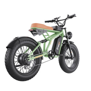 Freego F1 Pro(Camouflage Green) Fat Tires Off Road Electric Bike 7 Speed Gears