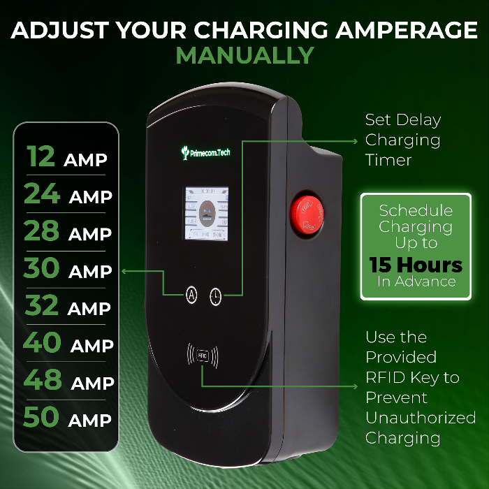 Primecom 50 Amp Level 2 EV Charger