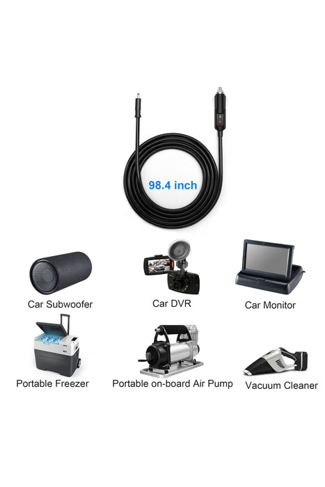 ACOPOWER DC12V/24V Car Cigarette Lighter to DC5.5x2.1mm Connector Adapter