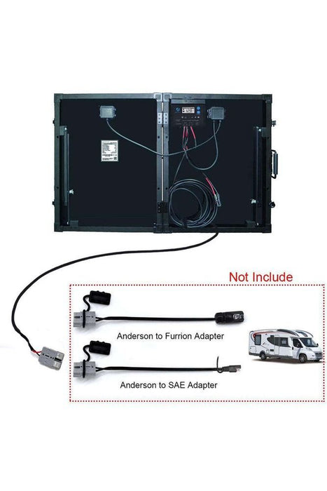 ACOPOWER 100w 12v Portable Solar Panel kit, Foldable Mono Suitcase, proteusX Waterproof 20A Charge Controller