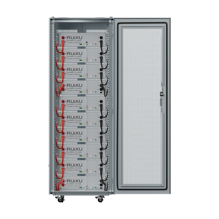 RUiXU 50kWh Lithium Batteries Kits | 10 Batteries + 10 slot battery cabinet