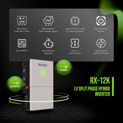 Image of RUiXU Split Phase Hybrid Inverter | RX-12K | UL1741