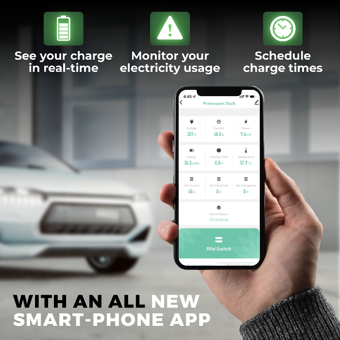 Primecom 80 Amp Hardwired Level 2 EV Charger