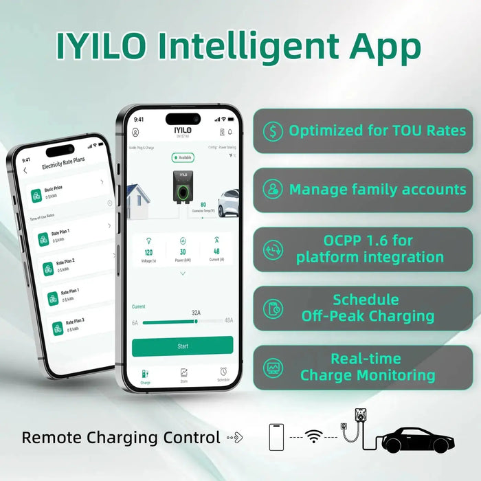 IYILO Level 2 EV Charger J1772 Plug-In 40A (NEMA 14-50)