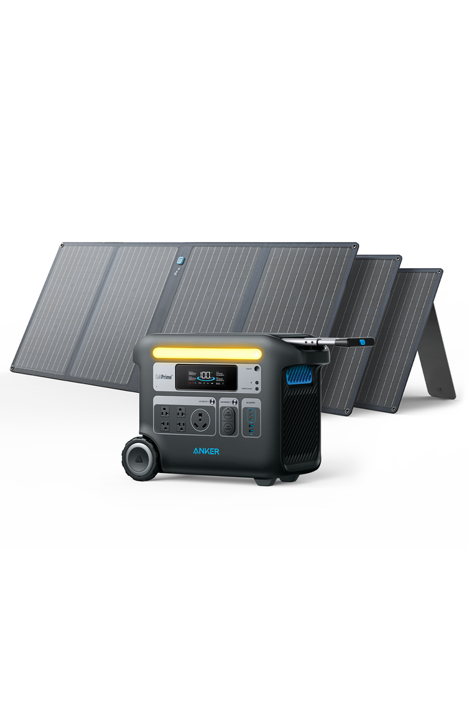 Anker SOLIX F2000 Solar Generator (Solar Generator 767 with 3x 100W Solar Panel)