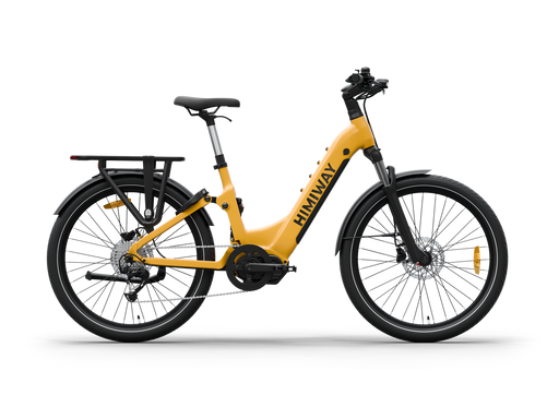 Himiway A7 Pro full suspension commuter electric bike, yellow