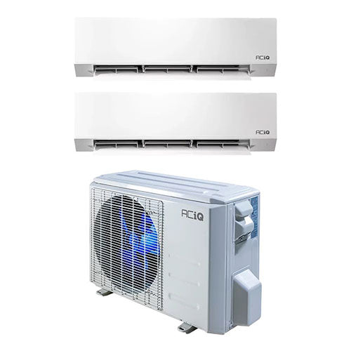 ACiQ 18,000 BTU 22.9 SEER2 2-Zone Wall Mounted Mini Split System w/ WiFi