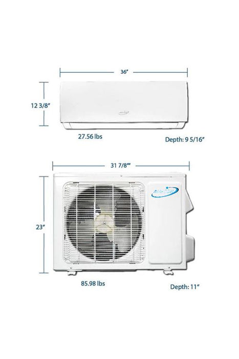 Air-Con Serene Series 18000 BTU 18 SEER Mini Split Air Conditioner