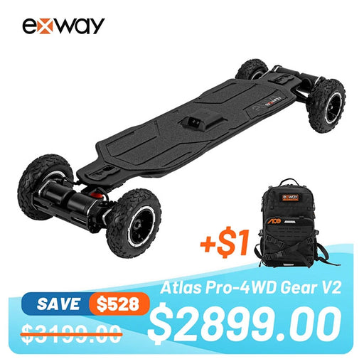 Exway Atlas Pro Gear V2 Electric Skateboard