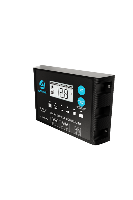 ACOPOWER 20A ProteusX Waterproof PWM Solar Charge Controller Compatible With 8 Battery Types