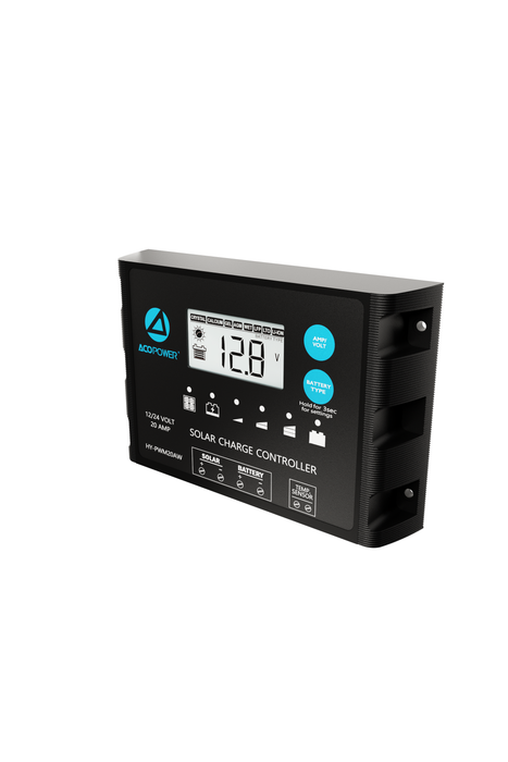 ACOPOWER 20A ProteusX Waterproof PWM Solar Charge Controller Compatible With 8 Battery Types