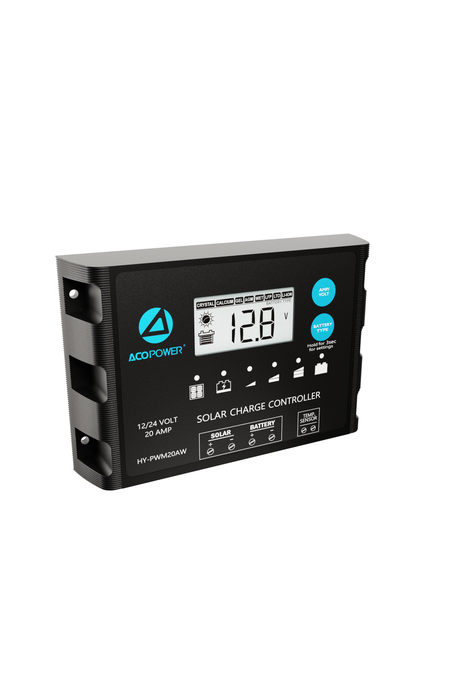 ACOPOWER 20A ProteusX Waterproof PWM Solar Charge Controller Compatible With 8 Battery Types