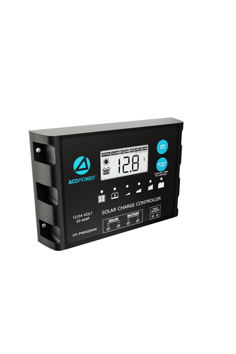 ACOPOWER 20A ProteusX Waterproof PWM Solar Charge Controller Compatible With 8 Battery Types