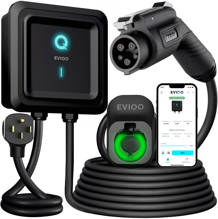 EVIQO Level 2 EV Charger J1772 Plug-In 40A (NEMA 14-50)