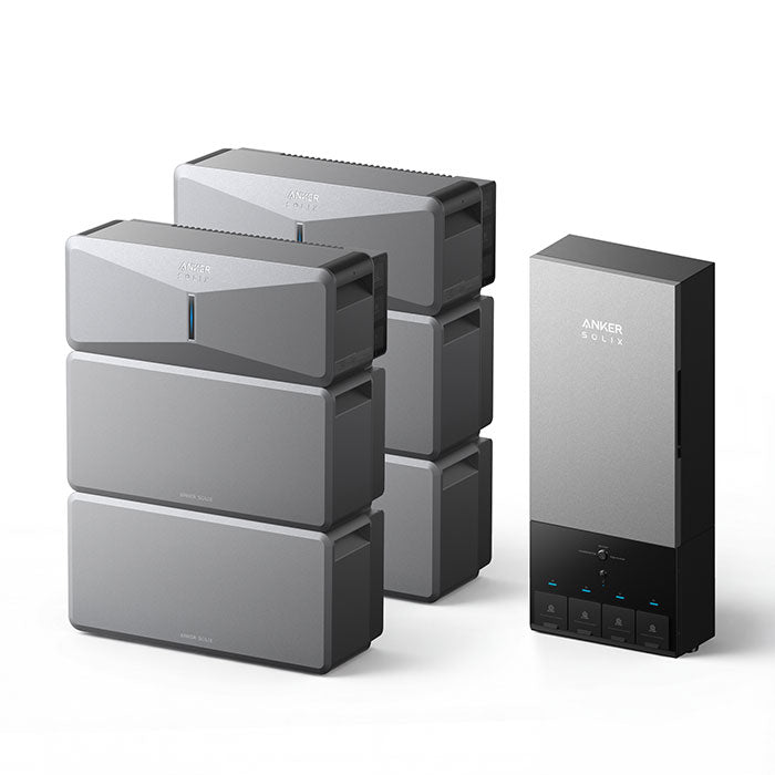 Anker SOLIX E10 Whole Home Backup System | 6-90 kWh LiFePO4 Battery | 10-30 kW Turbo Output | Smart Grid & Storm-Guard