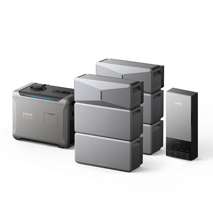Anker SOLIX E10 Whole Home Backup System | 6-90 kWh LiFePO4 Battery | 10-30 kW Turbo Output | Smart Grid & Storm-Guard