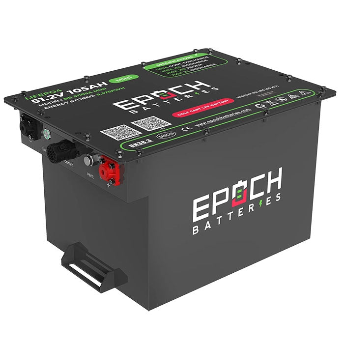 Epoch Batteries 48V 105Ah MINI LiMax Series LiFePO4 Lithium Golf Cart Battery Kit