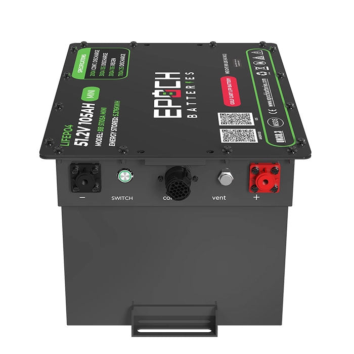 Epoch Batteries 48V 105Ah MINI LiMax Series LiFePO4 Lithium Golf Cart Battery Kit