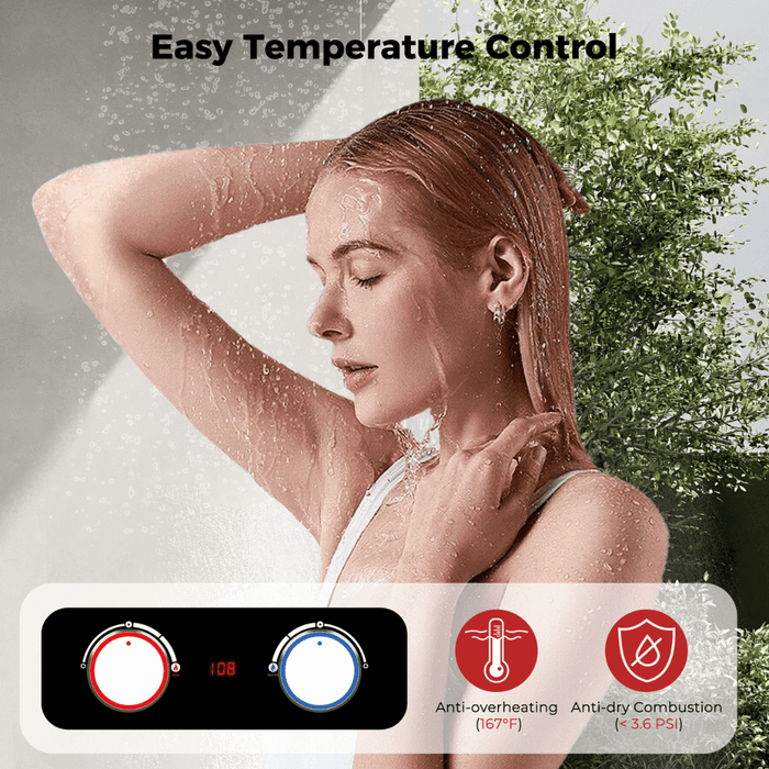 Camplux BD264C Tankless Propane Water Heater With Rain Cap