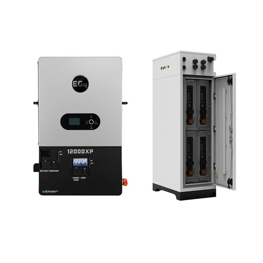 EG4 12000XP Off-Grid Inverter + Pytes V5 Rack Battery Power Bundle
