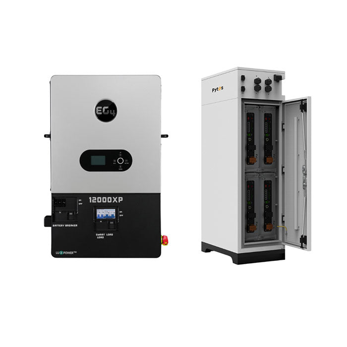 EG4 12000XP Off-Grid Inverter + Pytes V5 Rack Battery Power Bundle