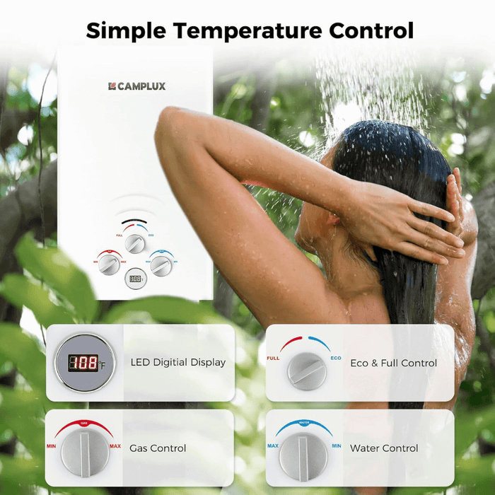 Camplux BW211 Camping Water Heater Propane