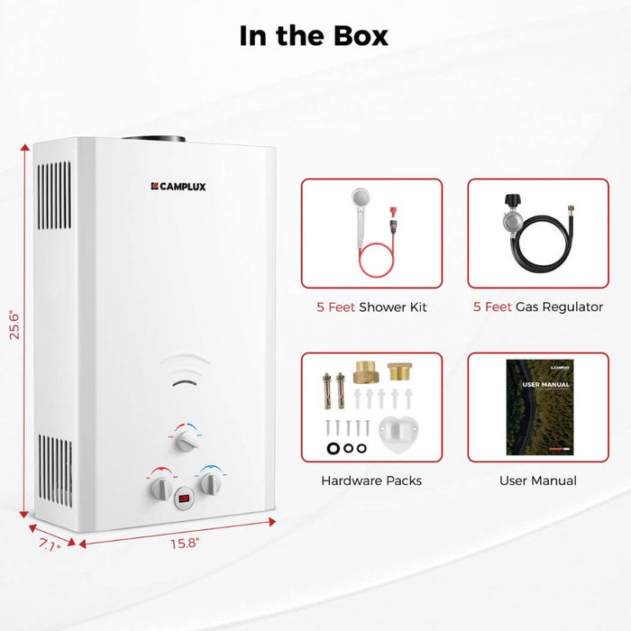 Camplux BW422 Camping Water Heater Propane