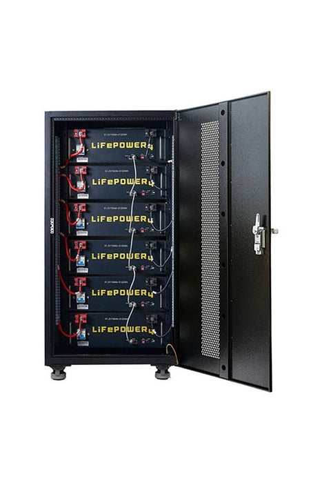 EG4 6 Slot Enclosed Battery Rack w/ Wheels Included