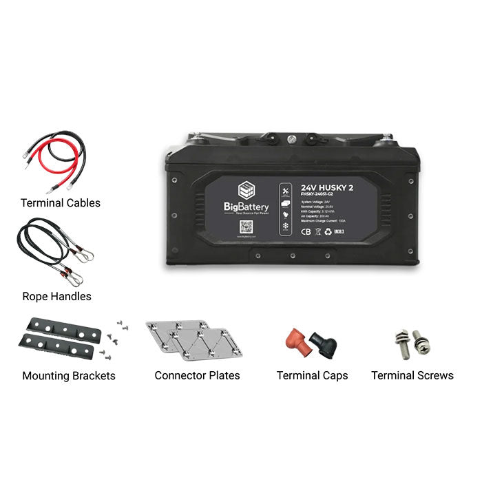 BigBattery 24V HUSKY 2 5.12kWh 200Ah LiFePO4 Battery