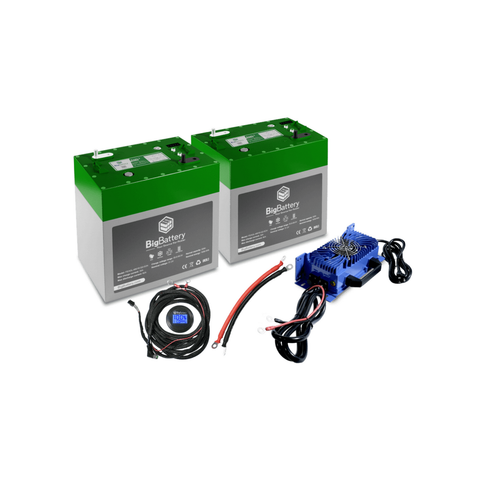 Image of BigBattery | 48V 2X EAGLE 2 Bundle | LiFePO4 Lithium Battery 3.26kWh Total | For Golf Carts, Utility Vehicles, RVs & Camper Vans [BNDL-B0013]