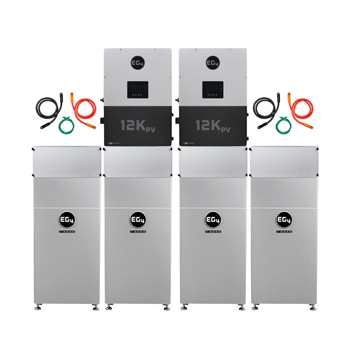 EG4 12kPV Hybrid Inverter & EG4 314Ah 16kW Indoor Wall-Mount Battery Bundle