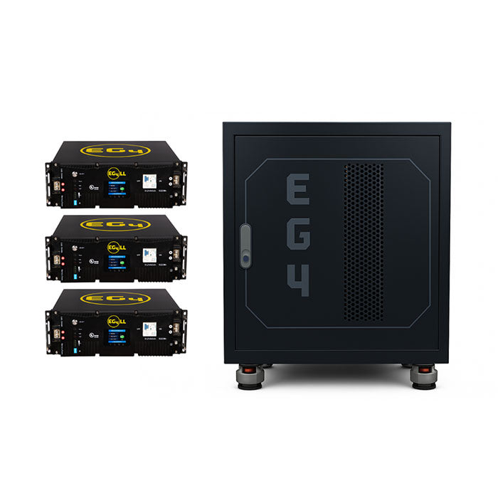EG4 3 Slot Server Rack 48V Battery Kit