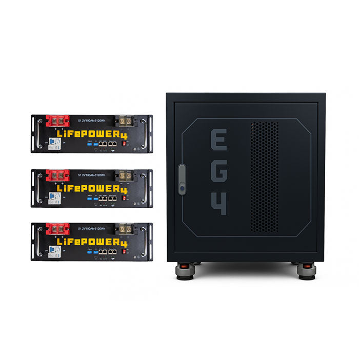 EG4 3 Slot Server Rack 48V Battery Kit