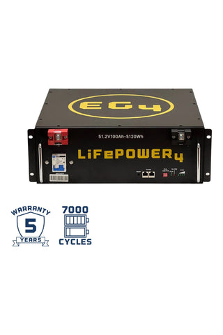 Image of EG4 | LifePower4 Lithium Batteries Kit | 30.72kWh | 6 Server Rack Batteries With Pre-Assembled Enclosed Rack | With Door & Wheels | Welded