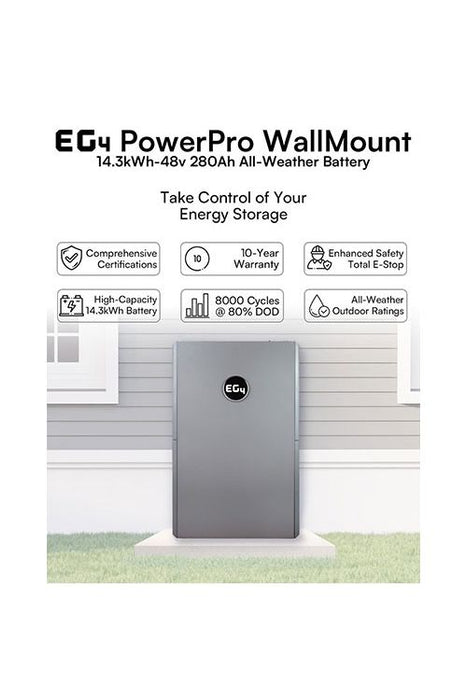 EG4 PowerPro WallMount AllWeather Lithium Battery