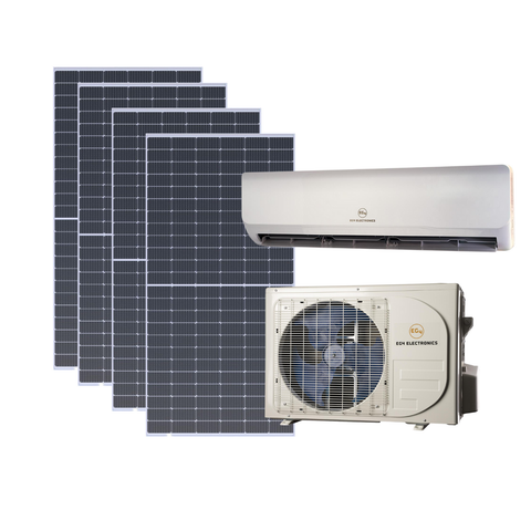 Image of EG4 Hybrid Solar Mini-Split Kit | Energy Star Certified Air Conditioner Heat Pump AC/DC | 12000 BTU | SEER2 22 | + 1800 Watts of Solar PV [KIT-E0011]