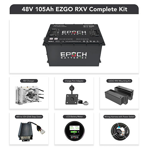 Epoch 48V 105Ah Lithium LiFePO4 Golf Cart Battery Kit