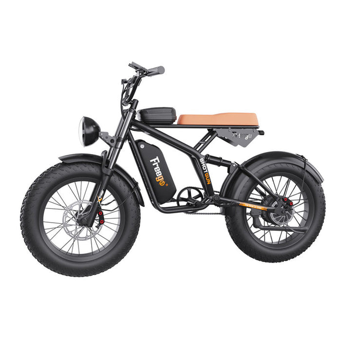 Freego F1 Fat Tires Off Road Black Electric Bike Removable Battery