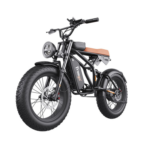 Image of Freego F1 Fat Tires Off Road Black Electric Bike Removable Battery