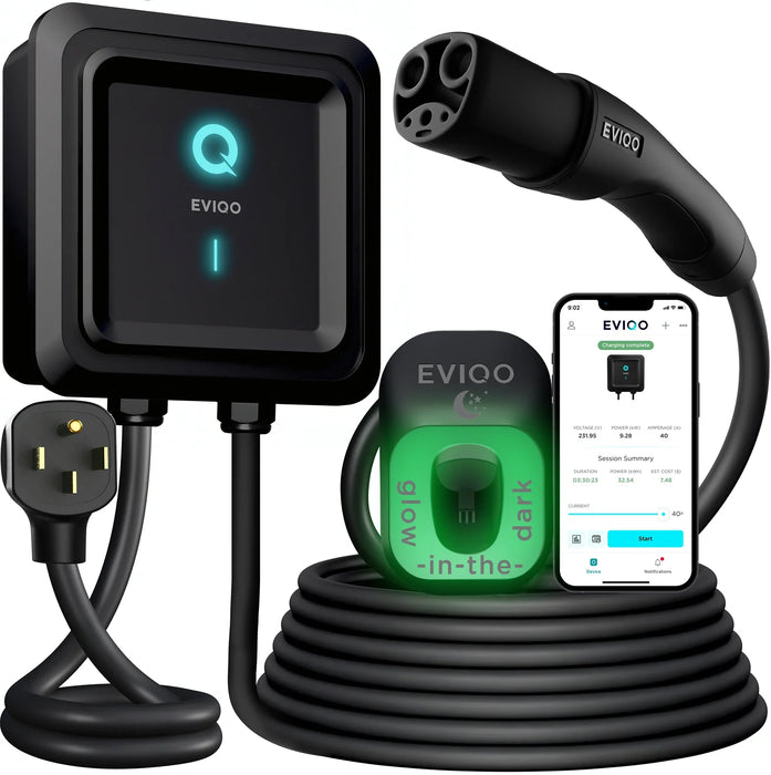 EVIQO Level 2 EV Charger NACS Plug-In 40A (Tesla, NEMA 14-50)