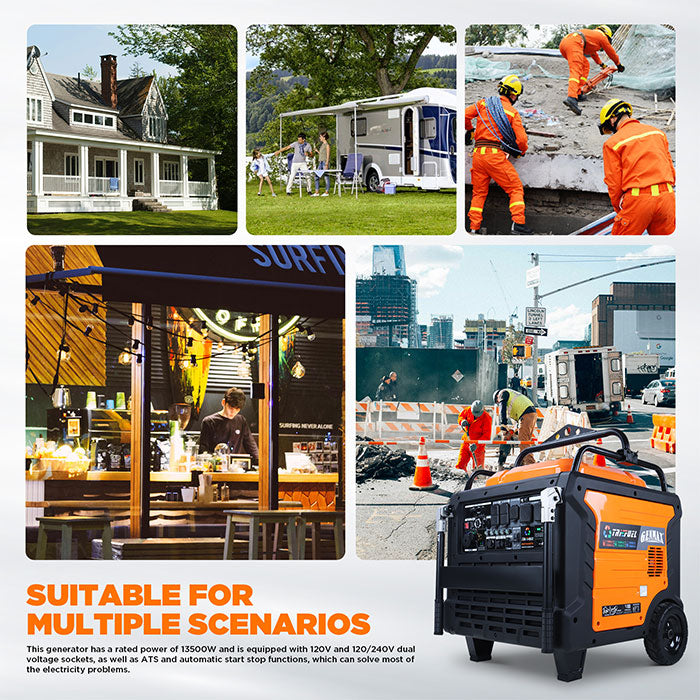 GENMAX GM17000iETC 17000 Watt Tri-Fuel Inverter Generator