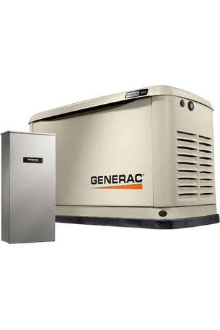 Image of Generac Guardian 10kW Standby Generator with 100-Amp 16-Circuit Automatic Transfer Switch | 7172