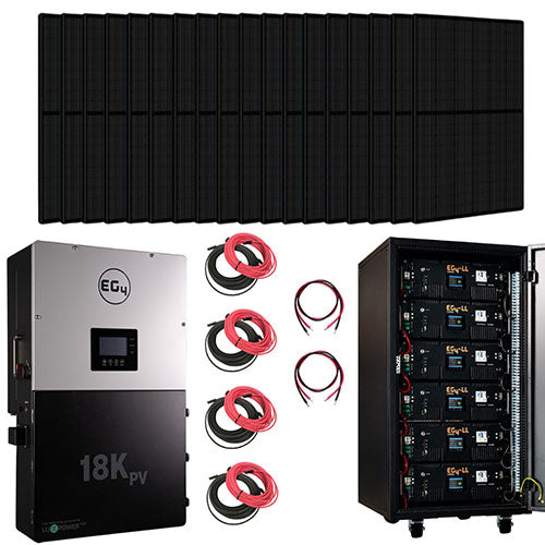 EG4 Complete Hybrid Solar Kit - 12,000W 120/240V Output + 30.72kWh EG4 Lithium Powerwall + 14,000 Watts of Solar PV