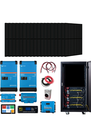 EG4 Complete Off-Grid Solar Kit - 4,800W 120/240V Output / 48VDC [15.36kWh EG4 Lithium Powerwall] 48VDC + 5,460 Watts of Solar PV | [KIT-V0000]