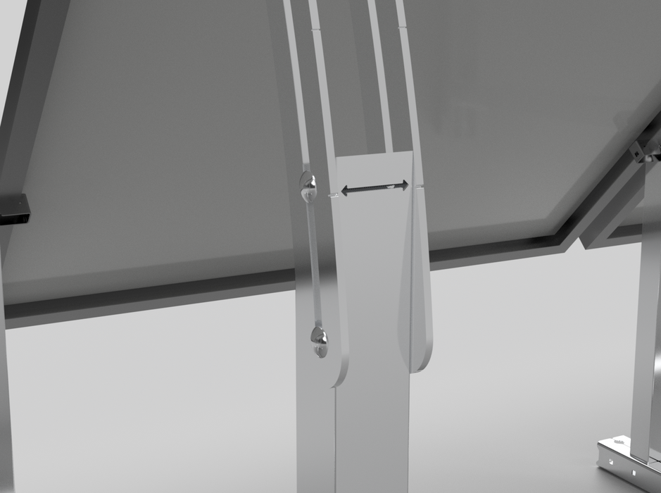 IntegraRack IR-45ASA Solar Panel Ground Mount | 15-45 Degree Adjustable Angle | Aircraft Grade Aluminum