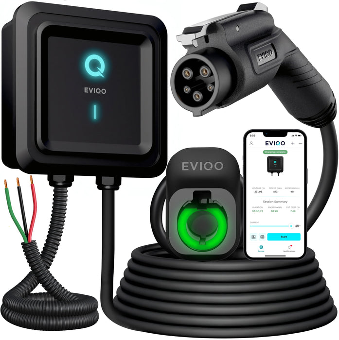 EVIQO Level 2 EV Charger J1772 Hardwired 48A