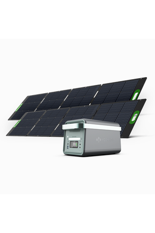 Image of Yoshino Power B4000 SST 4000W Portable Solid State Solar Generator includes (2) 200W Solar Panels