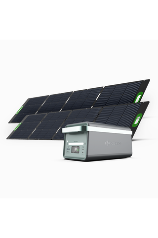 Image of Yoshino Power B4000 SST 4000W Portable Solid State Solar Generator includes (2) 200W Solar Panels