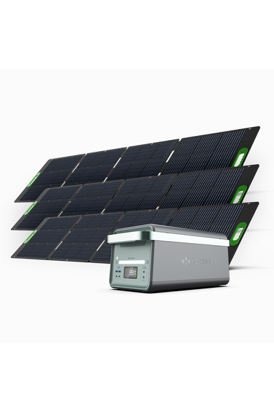 Yoshino Power B4000 SST 4000W Portable Solid State Solar Generator includes (3) 200W Solar Panels