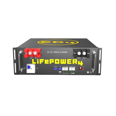 Image of EG4 LifePower4 V2 Lithium Battery | 48V 100AH | Server Rack Battery | UL1973, UL9540A | 10-Year Warranty